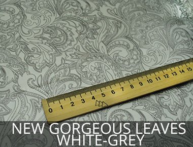 NEW GORGEOUS LEAVES WHITE-GREY Подкладки принт с узором
