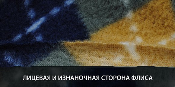 Фото лицевая и изнаночная сторона флиса Босфор Текстиль Лицевая и изнаночная сторона флиса