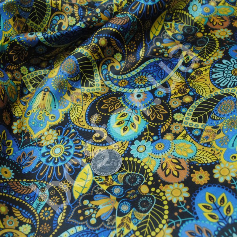 Подкладка принт 190т floral ethnic original Босфор Текстиль