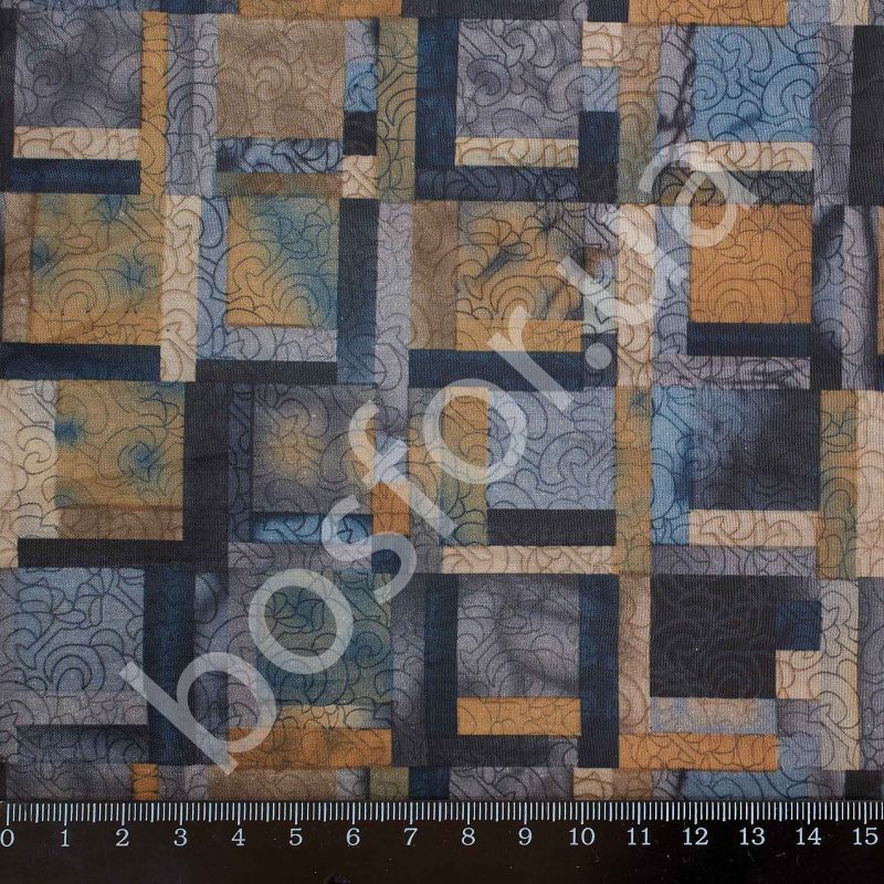 Подкладка принт 190т check beige Босфор Текстиль