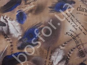 Подкладка принт 190т feather 99 (19-3938tpx) Босфор Текстиль