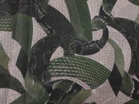 Подкладка принт 190т snake khaki Босфор Текстиль