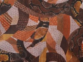 Подкладка принт 190т snake brown Босфор Текстиль