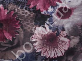 Подкладка принт 190т wild flowers bordo Босфор Текстиль