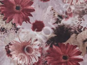 Подкладка принт 190т wild flowers burgundy Босфор Текстиль
