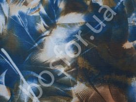 Подкладка принт 190т peacock blue Босфор Текстиль