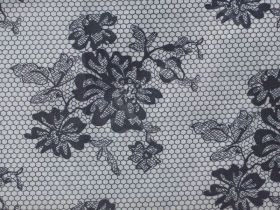 Подкладка принт 190т lace-4bm black Босфор Текстиль