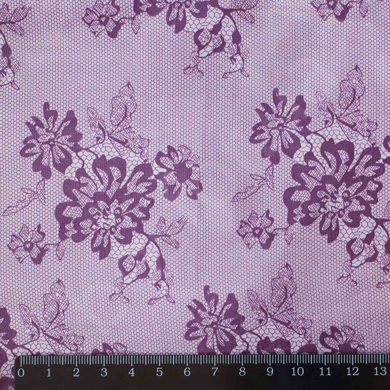 Подкладка принт 190т lace-4 violent Босфор Текстиль