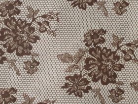 Подкладка принт 190т lace-4 brown Босфор Текстиль