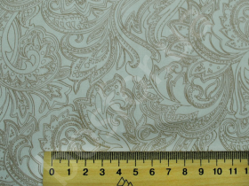 Подкладка принт 190т new gorgeous leaves white 16-1412 Босфор Текстиль