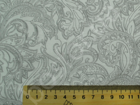 Подкладка принт 190т new gorgeous leaves white-grey Босфор Текстиль