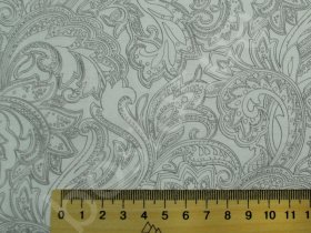 Подкладка принт 190т new gorgeous leaves white-grey Босфор Текстиль