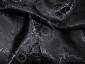 Подкладка жаккард подкладка t/r leaf black Босфор Текстиль
